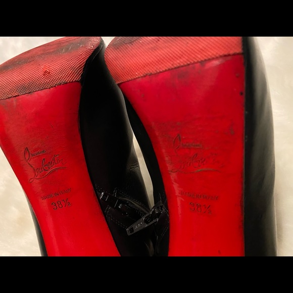 Christian Louboutin Black Nappa leather Bianca Booty Size 38.5 - Picture 8 of 13